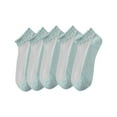 thumbnail image 2 of Viluyesy Womens Ankle Socks 5 Pairs, Non Slip Mesh Breathable Transparent Stretch Casual Cotton Socks Mint Green, 2 of 5