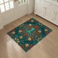 thumbnail image 3 of ODIKA 3'x5' Washable Accent Rug Octopus Nautical Tentacle Coral Reef Vintage Map Rum Doormat Refined Structured for Bedside, Nursery Room, Pet Friendly & Non-Shedding, 3 of 7