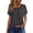 Black, variant on Womens Plus Size Tops, Short Sleeve Summer Blouses, Polka Dot Square Neck Loose Tees for Casual Wear