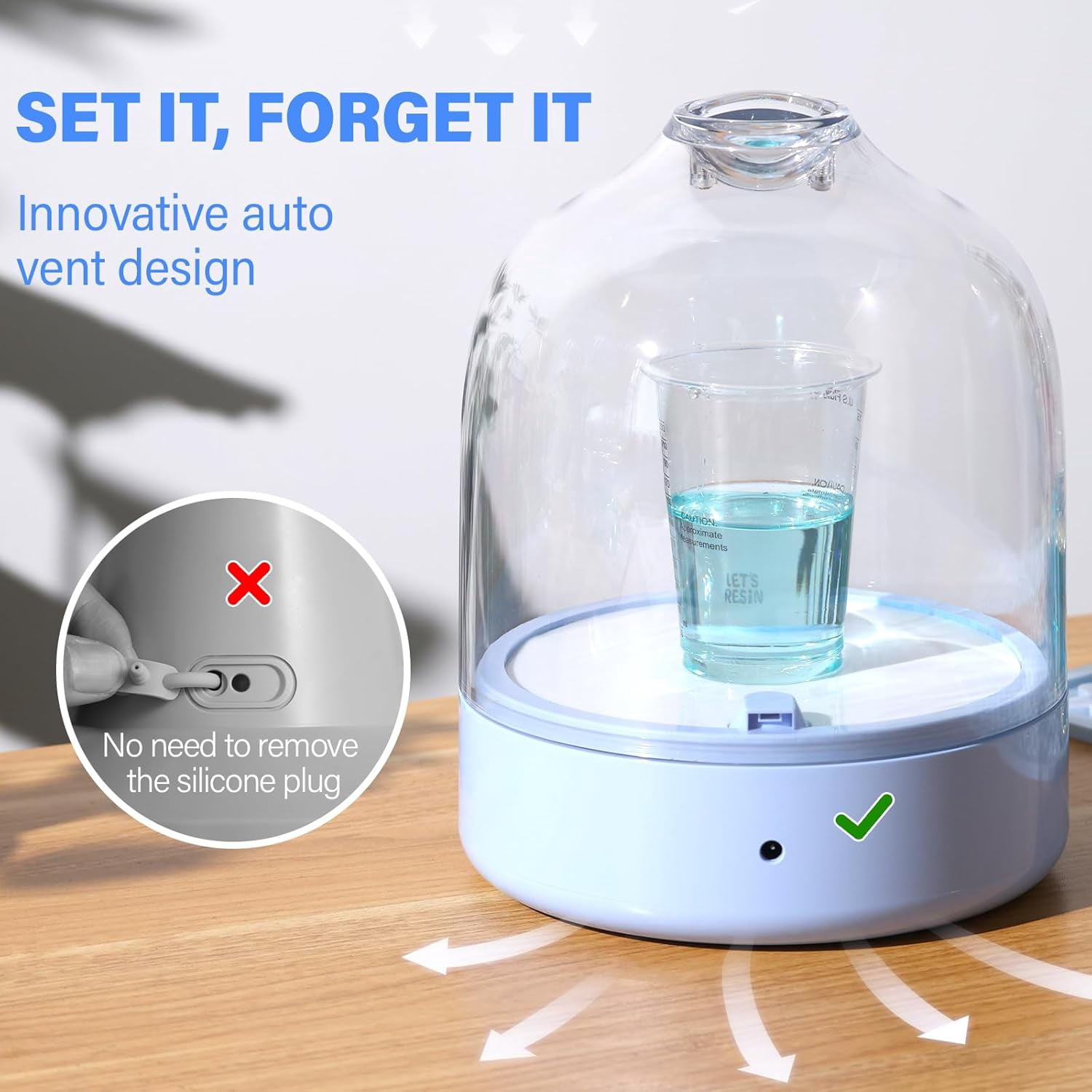 LET’S Resin Upgraded Resin Bubble Remover,  99Kpa with Digital Display, Auto Vent, Timer for Epoxy Resin Casting, Resin Art Crafts