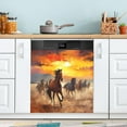 Watercolor Running Horse Dishwasher Covers for The Front