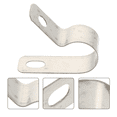 thumbnail image 6 of CATIEBYE R Type Wire Clips Cable Clamp Silver for Wires Compact Design 20 Pcs, 6 of 6