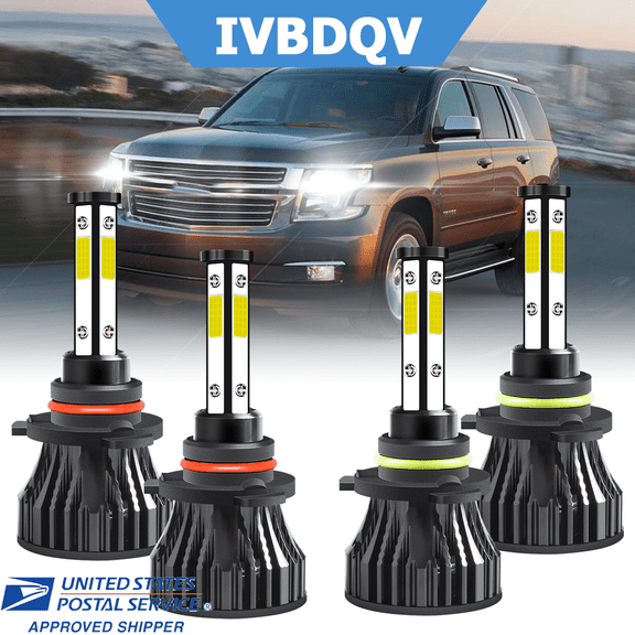 For Chevy Tahoe 1995-2006 LED Headlight Bulbs 9005 9006 High Low Beam Kit 4Pcs