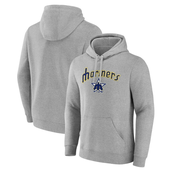Men's Gray Seattle Mariners Wahconah Pullover Hoodie