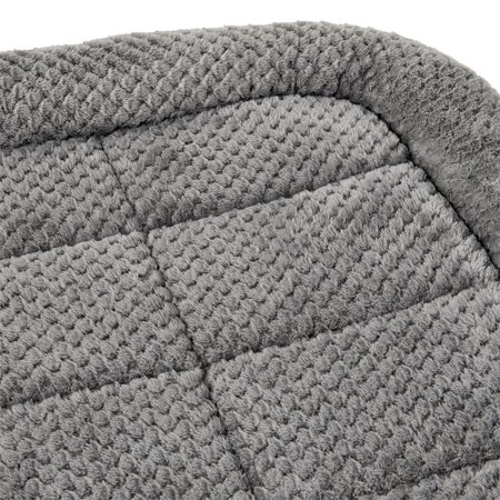 Vibrant Life Cozy Luxe Crate Mat Pet Bed, Gray, 36 Inches