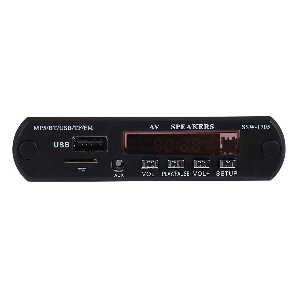 Tosuny 1280 720 HD MP5-Player SSD-Stereo-Bluetooth-MP5-Player Unterstützt FM/TF-Karte und den eingebauten Aux-Eingang/Fernbedienung USB Schwarz 