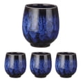 thumbnail image 1 of Unique Bargains 4 Pieces Chinese Ceramic Teacup 5.41oz Traditional Gong Fu Tea Set, Sapphire Blue, 1 of 6