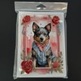 thumbnail image 3 of Australian Cattle Dog Valentine Roses Greeting Cards Pack of 8 7 in x 5 in, 3 of 3