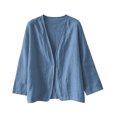 thumbnail image 4 of Xdegoge Cardigan Sweaters for Women Lightweight Open Front Casual Loose Fit 3/4 Sleeve Cover Up Tops Flowy Spring Summer Vacation Lounge Everyday Wear, 4 of 9