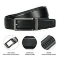 thumbnail image 5 of Sendefn Men's Leather Belt Automatic Ratchet Buckle Slide Belt for Dress Casual Trim to Fit with Gift Box, 5 of 7