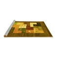 thumbnail image 2 of Ahgly Company Machine Washable Indoor Rectangle Abstract Yellow Contemporary Area Rugs, 8' x 12', 2 of 4