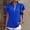 Blue, variant on Njoeus Women's Casual V Neck Ruffle Short Sleeve Shirts Summer Work Dressy Blouse Flowy Loose Tunic Tops S-XXL