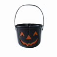 thumbnail image 4 of Hvmvliv Halloween Pumpkin Bucket 7in Halloween Pumpkin Bucket Small Plastic Bucket for Kids Pumpkin Bucket Halloween Candy Bucket Halloween Pumpkin Basket Suitable for Halloween Decoration Black, 4 of 5