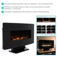 thumbnail image 2 of Sunnydaze Curved Face Indoor Wall Mount or Freestanding Color-Changing Fireplace - 35.75" W x 8.75" D x 21.5" H - Black, 2 of 10