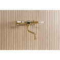 thumbnail image 3 of Kingston Brass KS1217BPL Bel-Air Double-Handle Wall Mount Bathroom Faucet, Brushed Brass, 3 of 7