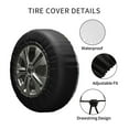 thumbnail image 4 of Kdxio Dino on a Skateboard Surf for Tire Cover Wheel Protectors Tyre Covers Weatherproof Wheel Covers Universal Fit for Trailer Rv SUV Truck Camper Travel Trailers 16 inch, 4 of 8
