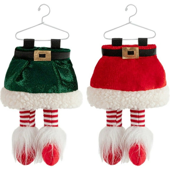 2pcs Christmas Tree Hanging Cloth Ornaments Hanging Decorations Pendants Xmas Diy Hangings for Home Holiday Party Supplies