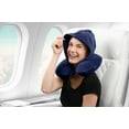 thumbnail image 4 of Brookstone Hooded Neck Pillow - High Density Memory Foam Neck Support Sleep and Travel Pillow, 4 of 6