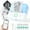 Blue, variant on SLOK Thermal Mini Printer, Portable Inkless Bluetooth Sticker Maker with 10 Rolls Paper, Pink