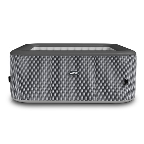 Wave PACIFIC, Inflatable Hot Tub & Spa, all Integrated, energy efficient, 6 Person, Square : GREY RATTAN