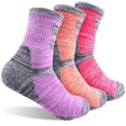 thumbnail image 1 of Feideer Chaussettes de Randonnée pour Femmes Lot de 3 Chaussettes de Loisirs Extérieures Chaussettes à Coussin Évacuant l'Humidité (3Ws19103-M), 1 of 4