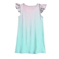 thumbnail image 4 of Plebaso Robes pour Bébés Filles Été Col Rond Manches Volantes Dégradé Robe d'Été Mode Enfants, 4 of 4