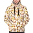 thumbnail image 4 of KLL Gnomes Autumn Harvest Print Mens Hoodie Long Sleeve Casual Pullover Hooded Sweatshirt Fashion Drawstring Hoodies with Pocket-3X-Large, 4 of 6
