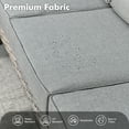 thumbnail image 5 of Ovios 5 Pieces High-Back Outdoor Patio Furniture with Fire Pit All Weather Wicker Conversation Furniture with Sofa for Backyard, 5 of 9