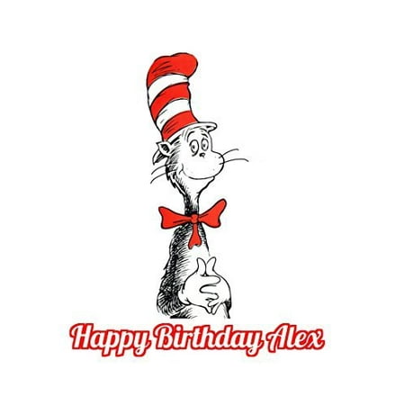1 4 Sheet Dr Seuss Cat In The Hat Edible Frosting Cake Topper