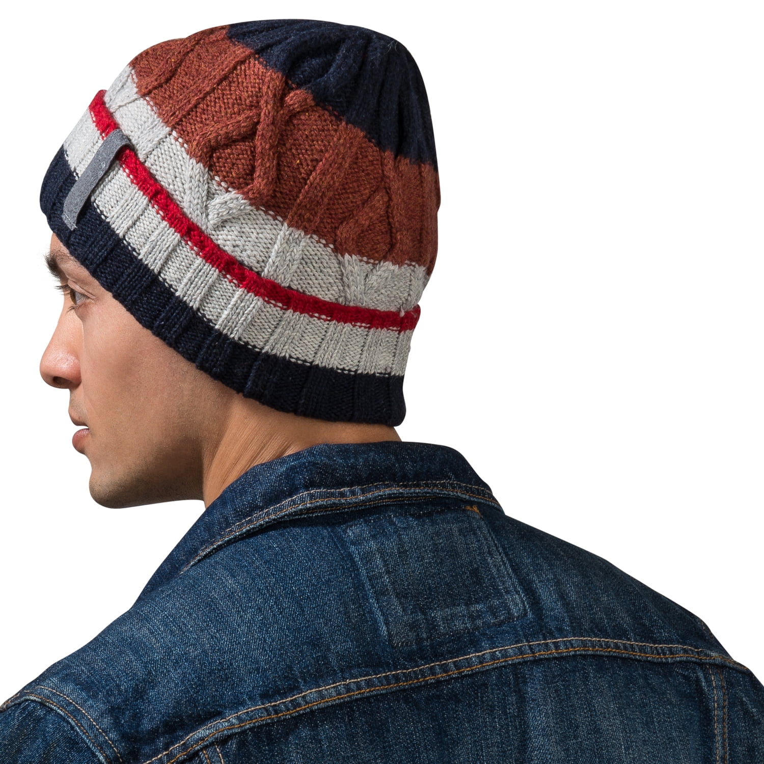 AERUSI Men or Womens Warm Knitted Patriot Beanie [All Season Style] [One Size Fits Most]