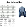 thumbnail image 3 of Ovticza Women's Denim Vest Jean Vest Casual Sleeveless Jacket With Pockets Button Down Cropped Denim Jacket Blue XL, 3 of 5