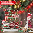 thumbnail image 4 of 14Pcs Christmas Tiered Tray Decor Xmas Tree Wooden Rustic Farmhouse Ornament, 4 of 10