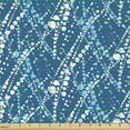 thumbnail image 2 of Abstract Fabric by the Yard, Contemporary Blots or Polka Dots Forming Vertical Streaks, Upholstery Fabric for Dining Chairs Home Decor Accents, Pale Azure Blue Sea Blue by Ambesonne, 2 of 5