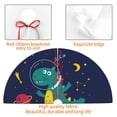 thumbnail image 4 of Rateoe Dinosau Space Explorer Print Christmas Tree Skirt 36" for Xmas Holiday New Year Party Circle Tree Mat Ornaments Decoration, 4 of 7