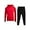 Red/Black, variant on Boys Fleece Jogger Set Lightweight Basic Pullover Hoodie and Cargo Sweatpants 2 Piece
