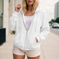 thumbnail image 2 of Towmus Womens Zip Up Hoodies Fall Casual Long Sleeve Sweatshirts Lightweight Comfort Soft Oversized Jackets, 2 of 4