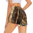 thumbnail image 4 of Picia Musical Horse Vintage Collage Pattern Women's 2 in 1 Athletic Running Shorts High Waisted Workout Casual Gym Sweat Shorts with Comfy Liner Zipper Pockets-Medium, 4 of 9