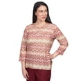 thumbnail image 3 of Alfred Dunner Womens Lace Neck Biadere Top, 3 of 6