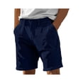 thumbnail image 2 of Mens Corduroy Shorts Casual Summer Beach Shorts for Men with Pockets Navy XL, 2 of 5
