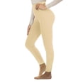 thumbnail image 4 of Sopiago Women Sherpa Lined Leggings Tummy Control Stretch Soft Yoga Pants High Waisted Casual Pants Winter Thick Warm Tights Yellow,L, 4 of 4