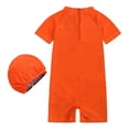 thumbnail image 3 of WIBACKER 12M-8Y Boys' Sunsuit - Dinosaur Bodysuit Swimsuit with Hat Kids Swimwear UPF 50+, 3 of 9