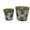 Green, variant on S/2 Metal Pots Planters Buckets Fall Autumn Thanksgiving Decor Maple Leaf Design Indoor Outdoor 5.5" & 4.5" H Purple