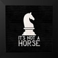 thumbnail image 2 of Reed, Tara 15x15 Black Modern Framed Museum Art Print Titled - Chess Sentiment black IV-Not a Horse, 2 of 5