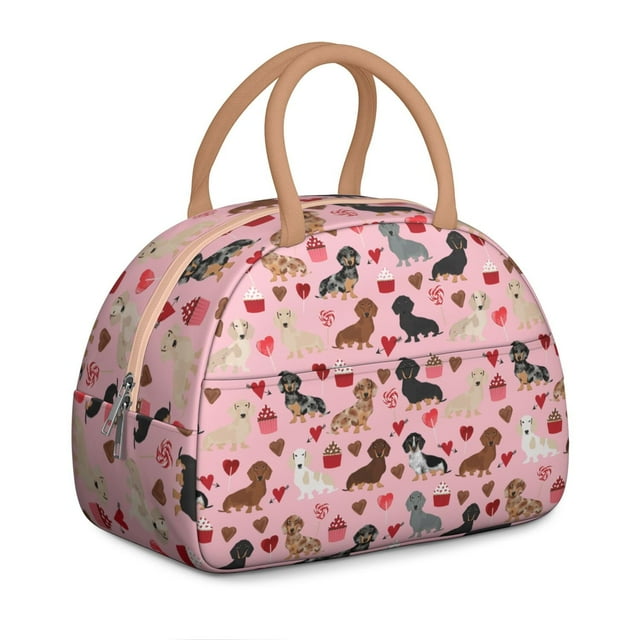Dog and Bone Pattern Lunch Bag – Whimsical Cartoon Style for Pet Fans