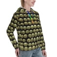 thumbnail image 6 of Balery Cactus Farmland Pattern Womens Long Sleeve Hoodie, Pullover Hooded Sweatshirt, Kangaroo Pocket Hoodie with Eye-catching Drawstrings-X-Large, 6 of 7