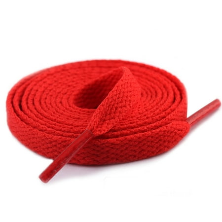Quickwittc 2 Pair Flat Shoe laces Shoelaces for Athletic Running Sneakers Shoes Boot Strings Quickwittc Big Red