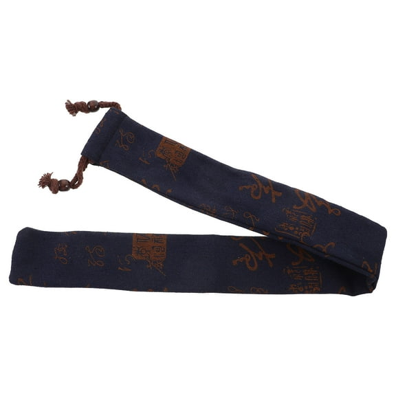 FOMIYES 1Pcs Blue Cotton Linen Flute Storage Bag For Flute Stuff And Music Collection Case