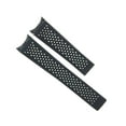 thumbnail image 2 of 22MM RUBBER BAND STRAP FOR TAG HEUER CARRERA CALIBRE 36 F6016 CLASP TOP Q BLACK, 2 of 2