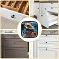 thumbnail image 6 of 4 Pcs Cabinet Handle Drawer Pulls Fox Knobs with Screws Square Furniture Office Cabinet Knob Decoration, 6 of 7