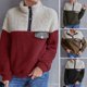 thumbnail image 3 of Sudadera con capucha de lana para mujer, cuello alto, cuello alto, cálido y esponjoso, sudaderas con Abanopi Negro/Medio, 3 of 7